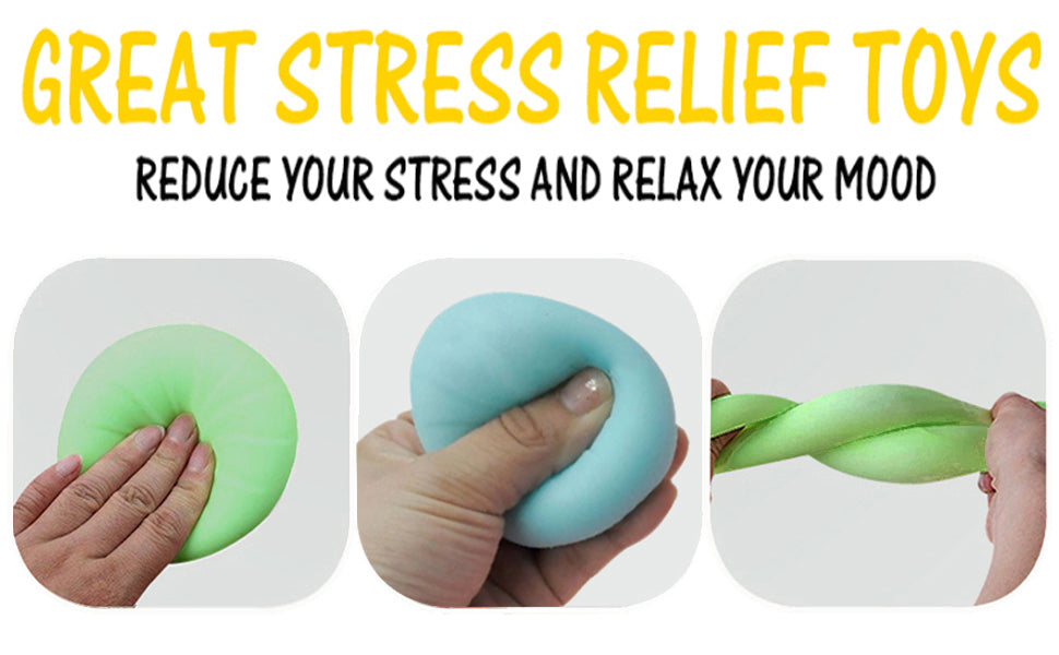 Colorful Dumpling Stress Balls Fidget Sensory Toy,Squeeze Dough Ball Stress Relief Hand Toy,Bun with Food Steamer Stretchy Desk Toys