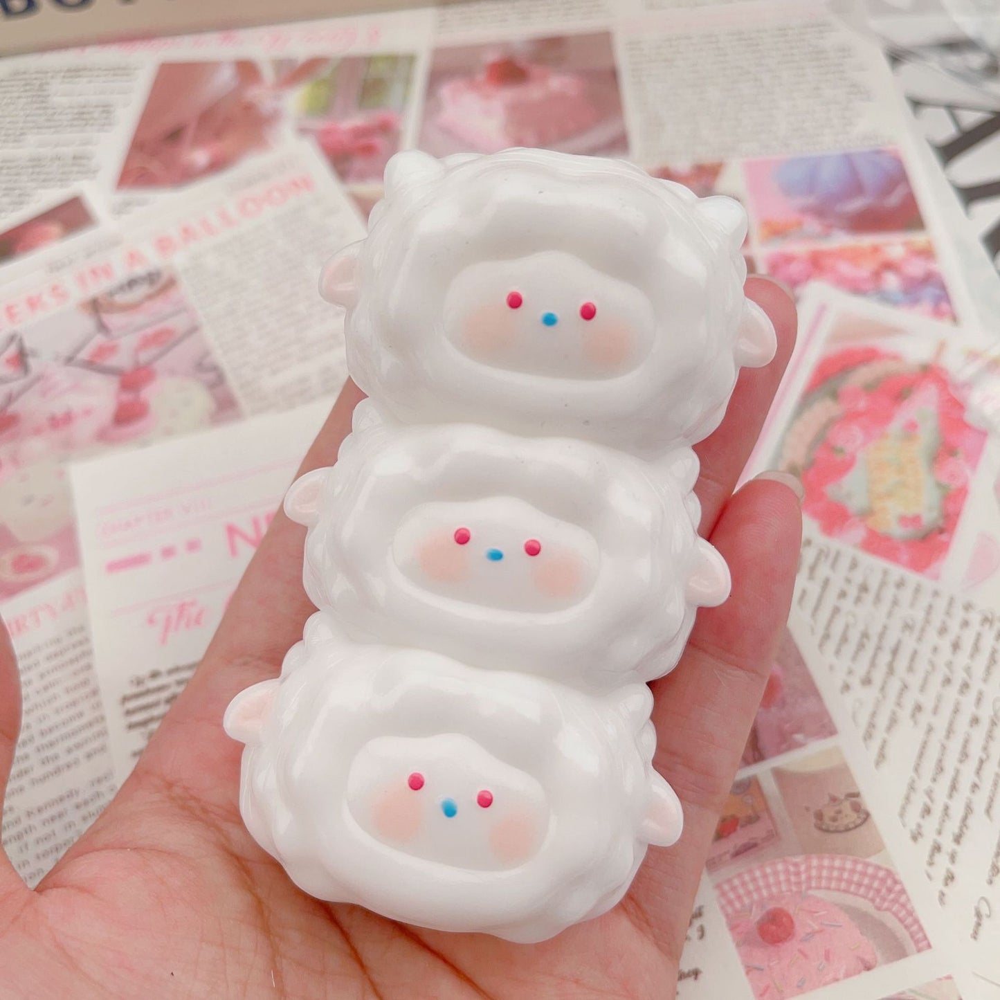 Lamb triple squeeze cream bar decompression toy decompression venting slow rebound