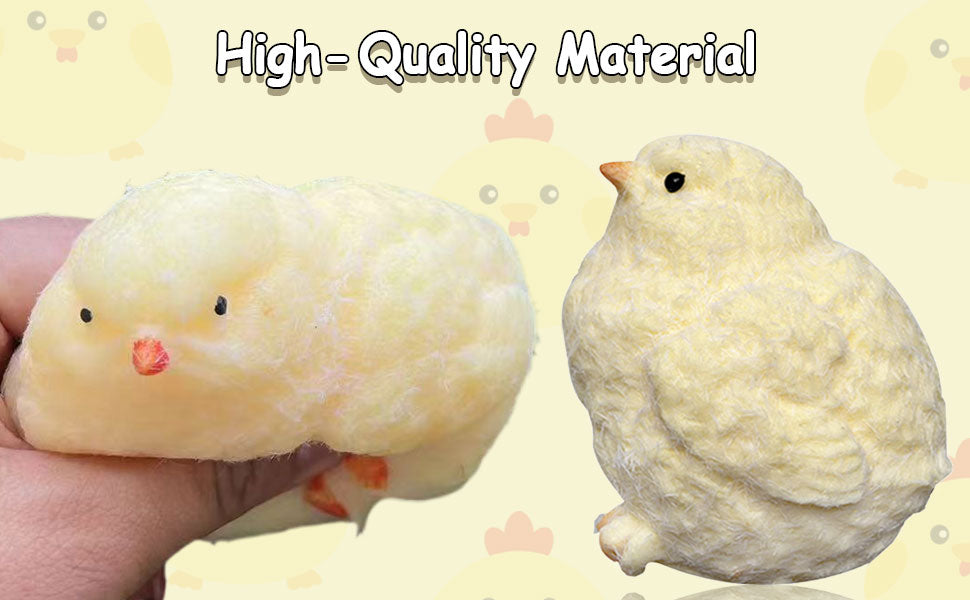 Handmade Chick Ultra Soft Squishy Fidget Toys, 2024 New Silicone Squeeze Toys for Stress Relief for Kids Gifts Party Birthday (1 PCS)
