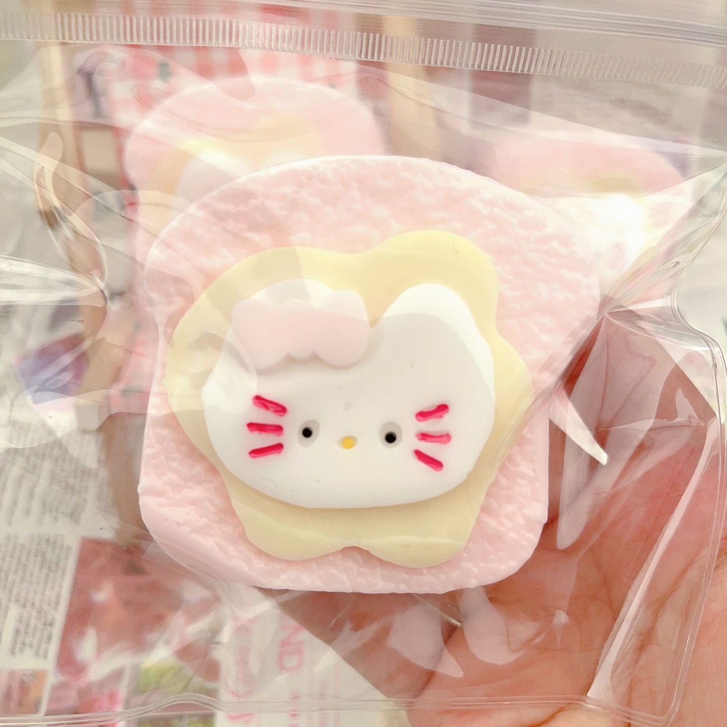 kt toast slices pinch music decompression toys high value cute sticky bag vent slow rebound pinch