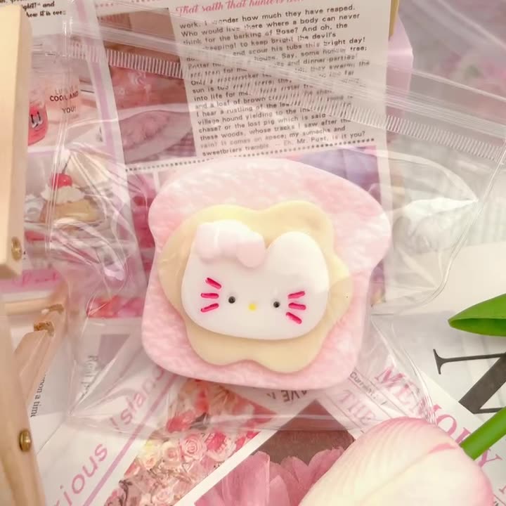kt toast slices pinch music decompression toys high value cute sticky bag vent slow rebound pinch