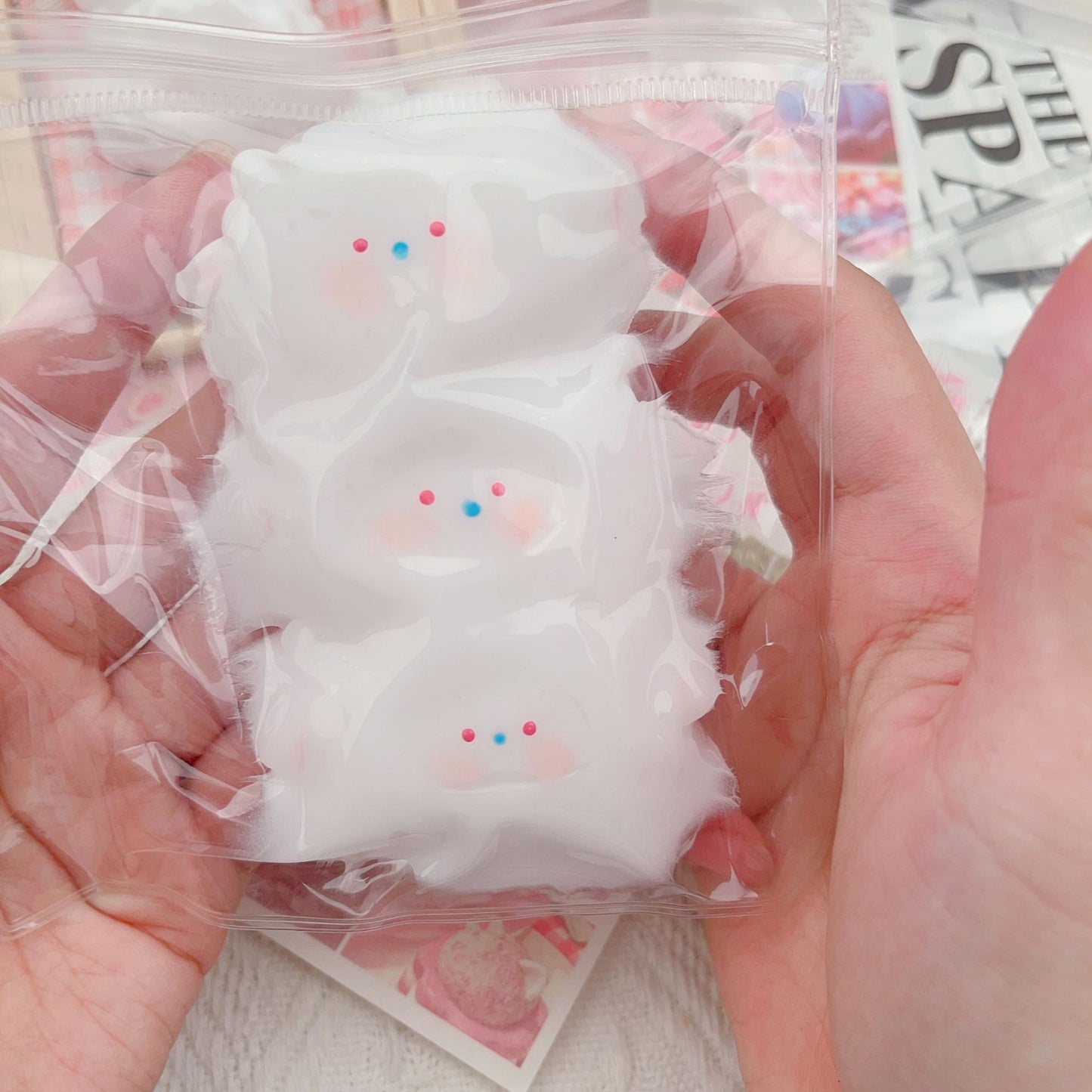Lamb triple squeeze cream bar decompression toy decompression venting slow rebound