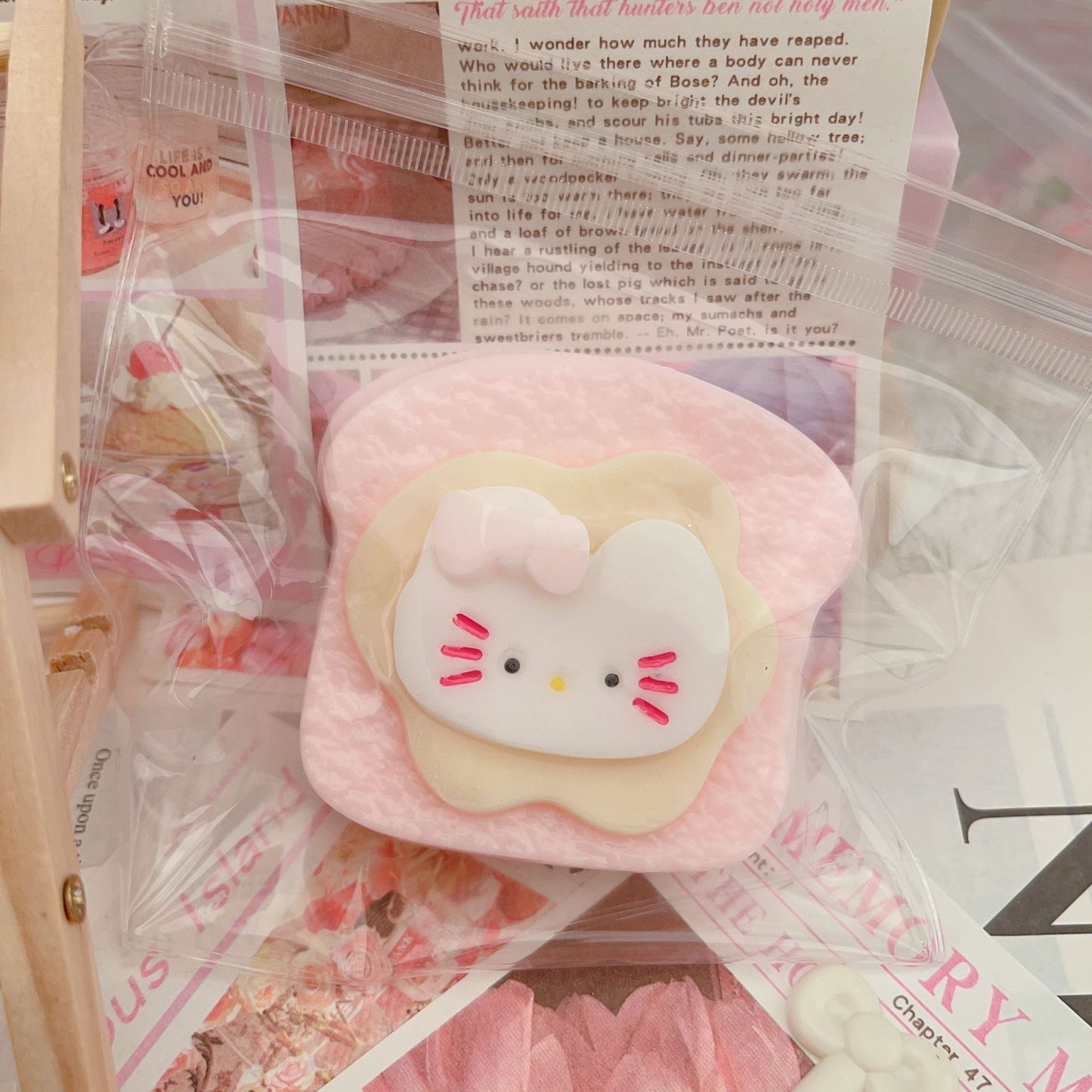 kt toast slices pinch music decompression toys high value cute sticky bag vent slow rebound pinch