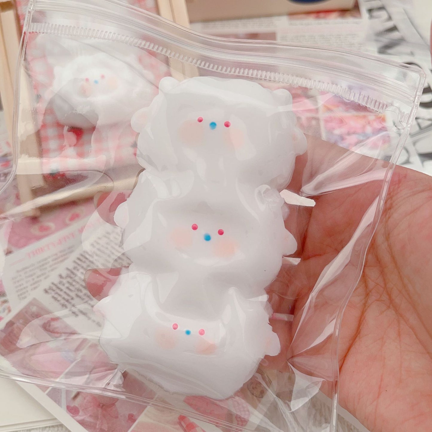 Lamb triple squeeze cream bar decompression toy decompression venting slow rebound