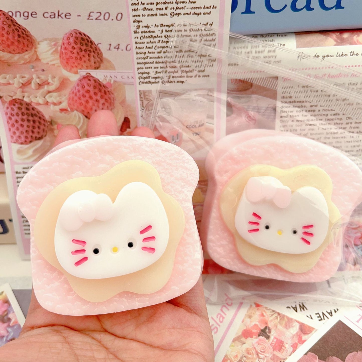 kt toast slices pinch music decompression toys high value cute sticky bag vent slow rebound pinch