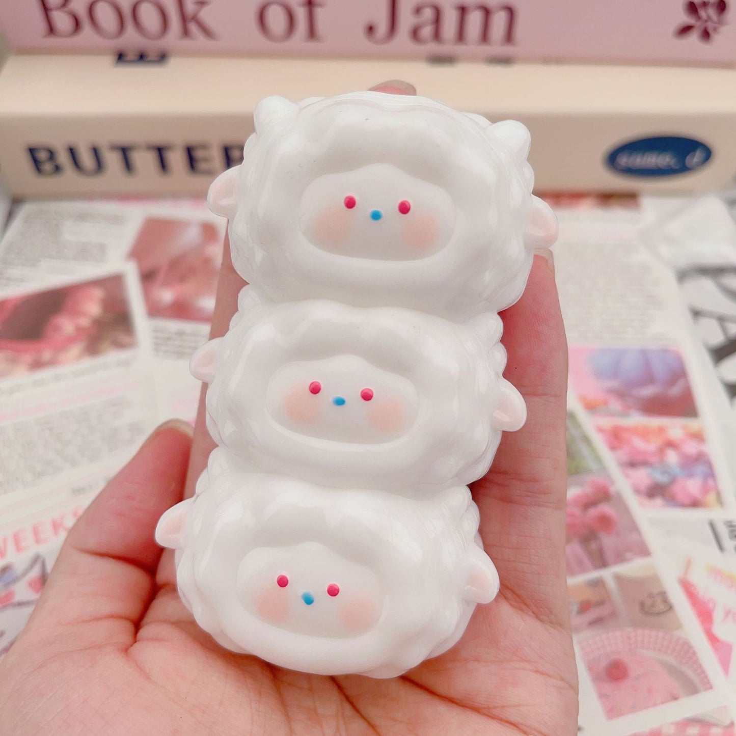 Lamb triple squeeze cream bar decompression toy decompression venting slow rebound