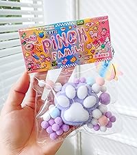 Taba Cat Squishy Squeeze Toys, Squishy Chuu, Cat Paw Squishy Stress Relief Sensory Toy, Pinch Family Squishy Toys, Jelly Kitty Paw Squishy for Kids Adults (White)