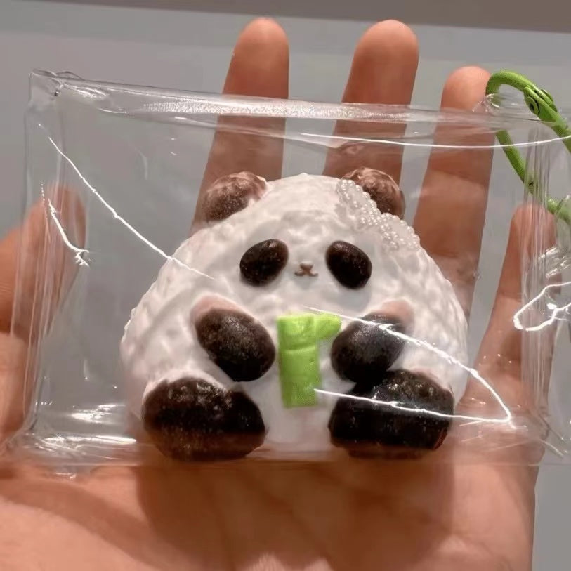 Exploding sticky bag panda rice ball squeezing fun large super soft mud feeling slow rebound decompression toy