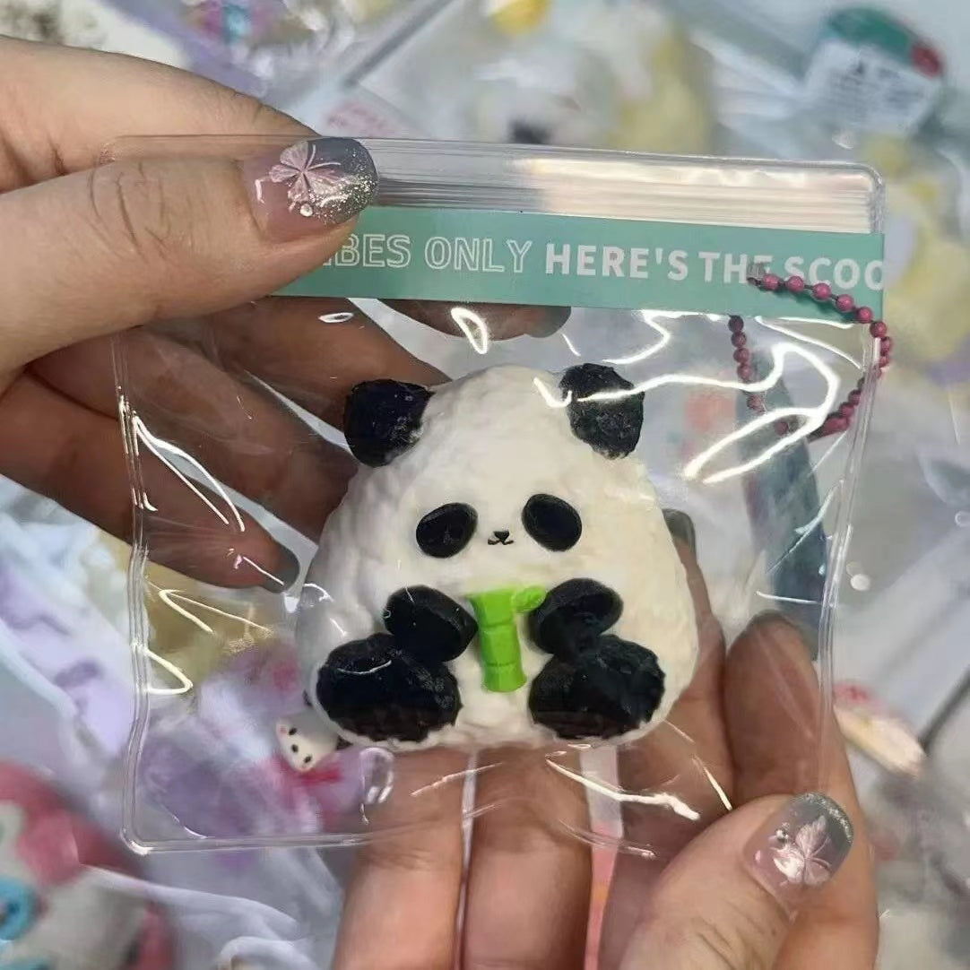 Exploding sticky bag panda rice ball squeezing fun large super soft mud feeling slow rebound decompression toy