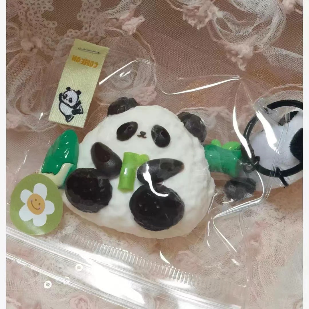 Exploding sticky bag panda rice ball squeezing fun large super soft mud feeling slow rebound decompression toy