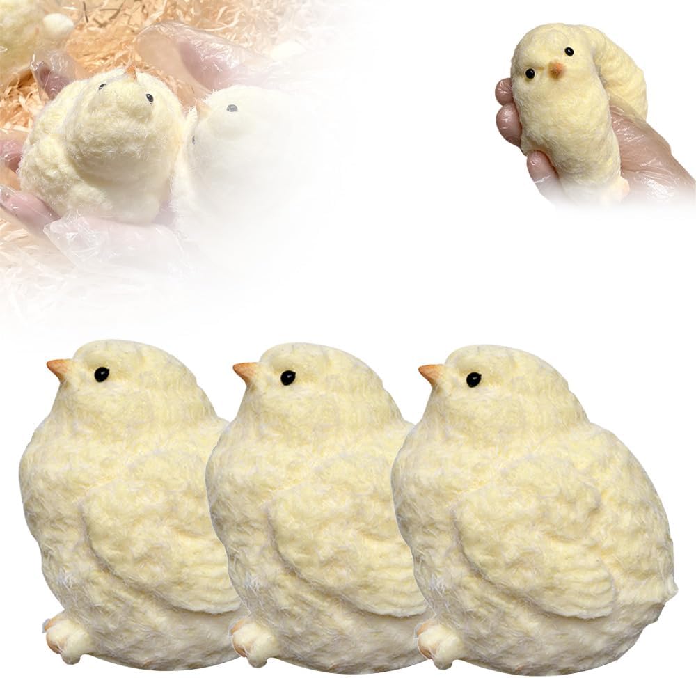Handmade Chick Ultra Soft Squishy Fidget Toys, 2024 New Silicone Squeeze Toys for Stress Relief for Kids Gifts Party Birthday (1 PCS)