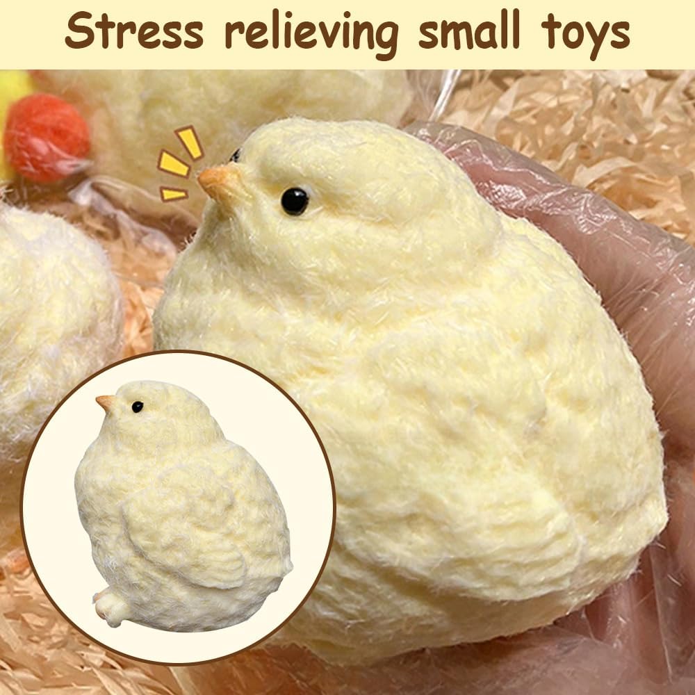 Handmade Chick Ultra Soft Squishy Fidget Toys, 2024 New Silicone Squeeze Toys for Stress Relief for Kids Gifts Party Birthday (1 PCS)