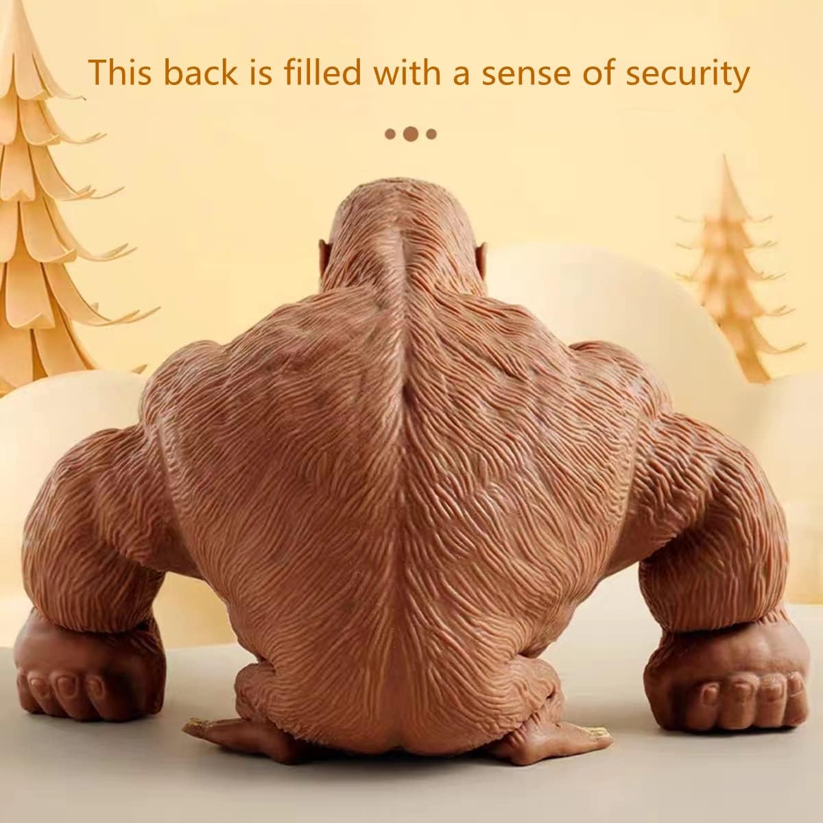 Elastic sand filled rubber gorilla, latex gorilla soft stress relief doll toy, soft monkey toy, animal high elastic stretchable stress relief toy for adults and children