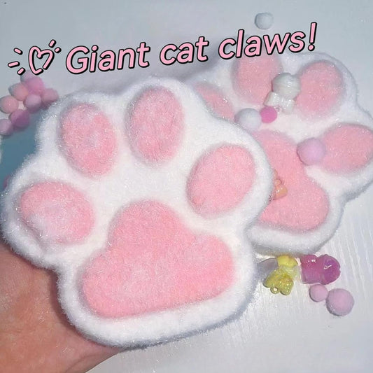 5 Inch Big Cat Paw Squishy Toys for Stress Relief, Cute Cat Paw Design, Adorable Soft Squeeze Toys for Kids and Adults (Pink), Small