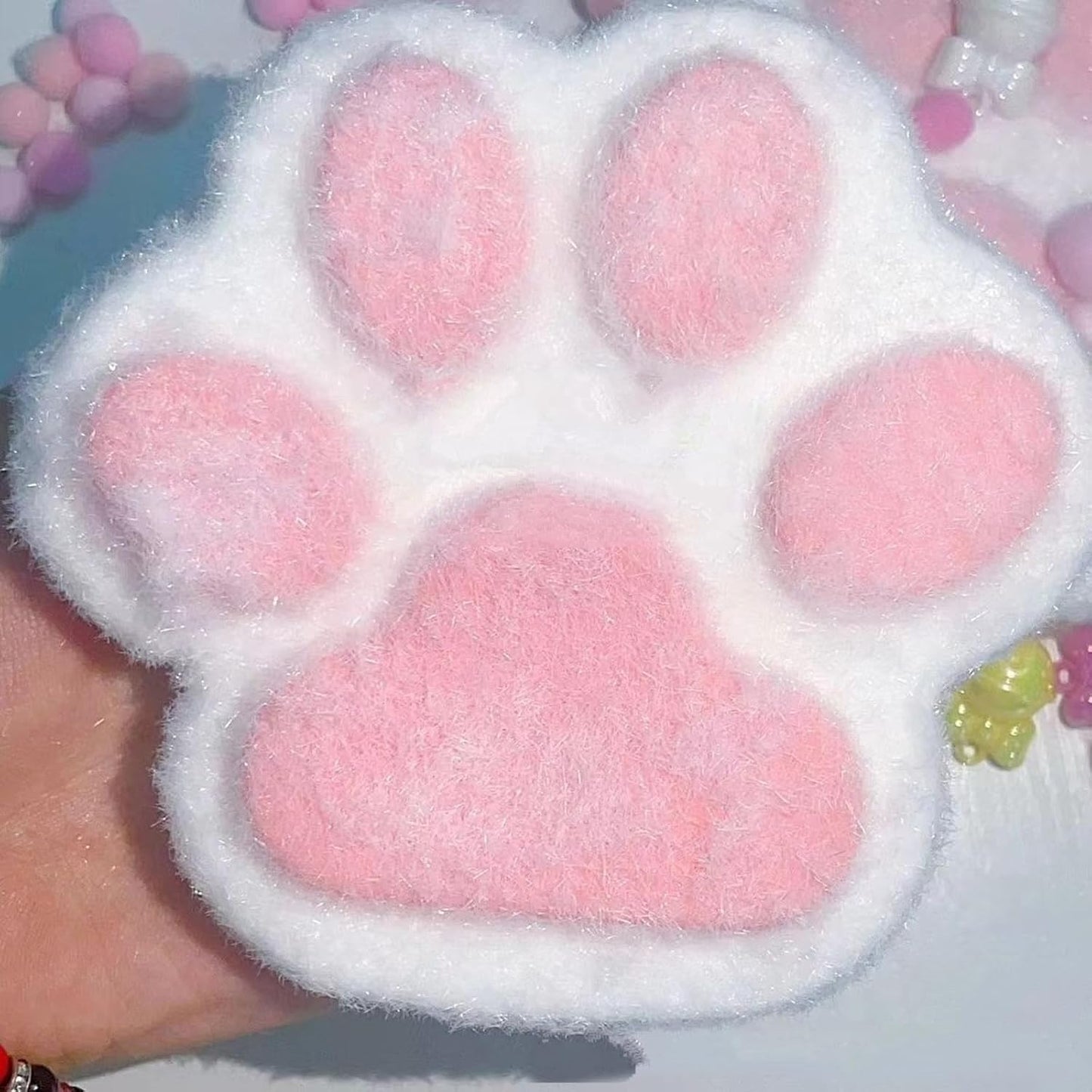 5 Inch Big Cat Paw Squishy Toys for Stress Relief, Cute Cat Paw Design, Adorable Soft Squeeze Toys for Kids and Adults (Pink), Small