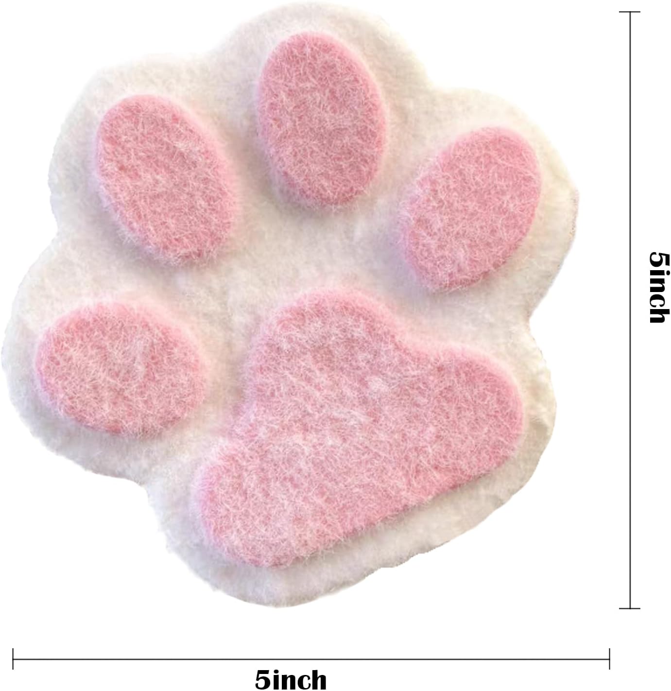 5 Inch Big Cat Paw Squishy Toys for Stress Relief, Cute Cat Paw Design, Adorable Soft Squeeze Toys for Kids and Adults (Pink), Small