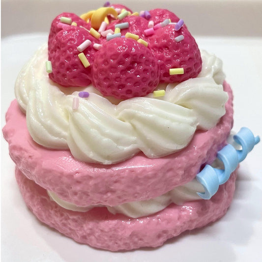 Food grade silicone manual decompression slow rebound diy simulated food toy raspberry tower decompression pinch fun