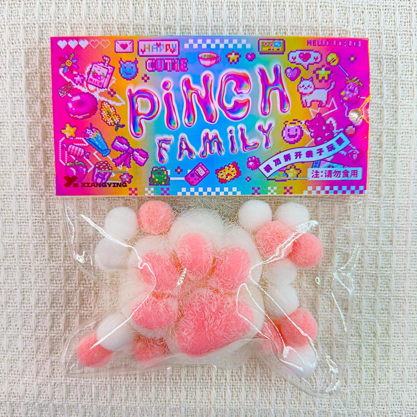 Taba Cat Squishy Squeeze Toys, Squishy Chuu, Cat Paw Squishy Stress Relief Sensory Toy, Pinch Family Squishy Toys, Jelly Kitty Paw Squishy for Kids Adults (White)