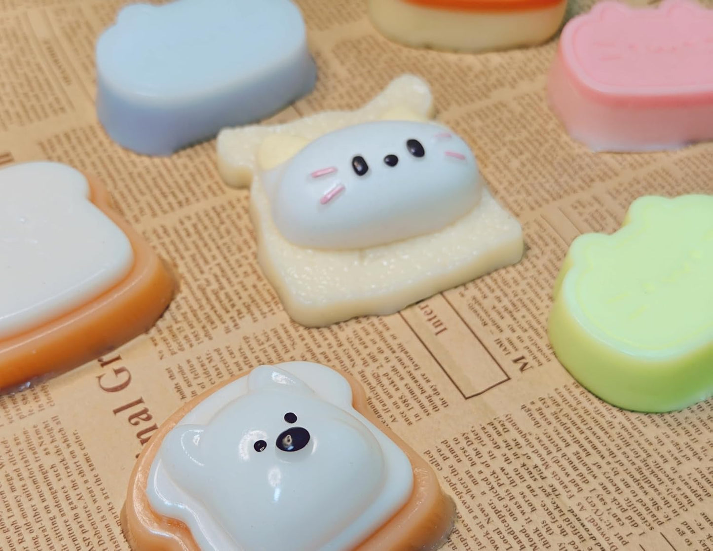 Taba Squishy Squeeze Toy, Kawaii Squishies PVC Sensory Toy, Plush Rebound Stress Relief Toy, Fidget Toy Squishy for Kids Teens Adults. (Toast)