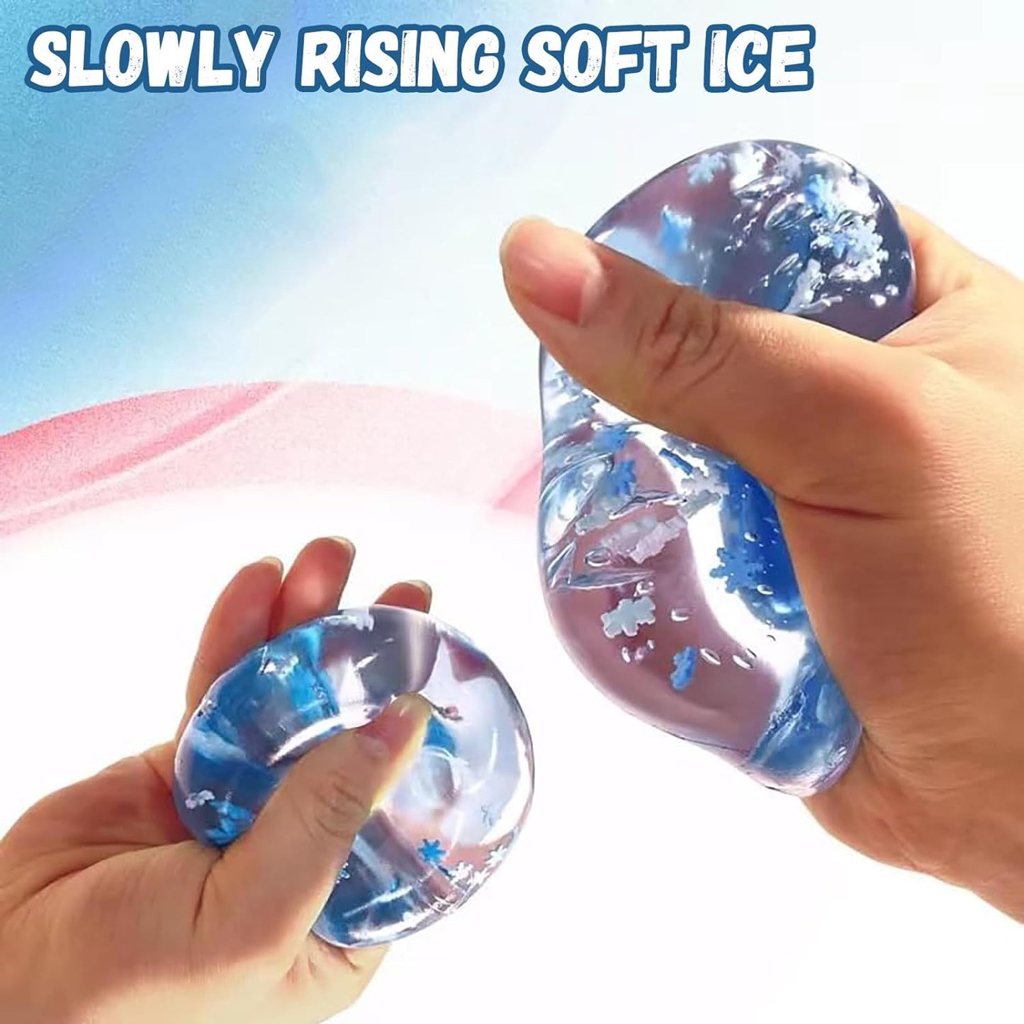 2PCS-Water cube maltose pinch decompression toy vent ball ice cube maltose pinch boy and girl adult toy