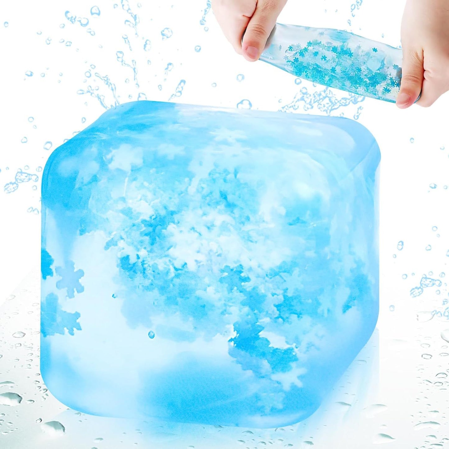 2PCS-Water cube maltose pinch decompression toy vent ball ice cube maltose pinch boy and girl adult toy