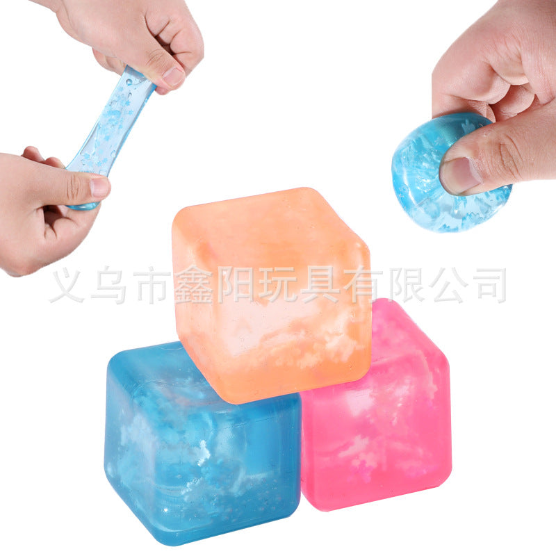 2PCS-Water cube maltose pinch decompression toy vent ball ice cube maltose pinch boy and girl adult toy