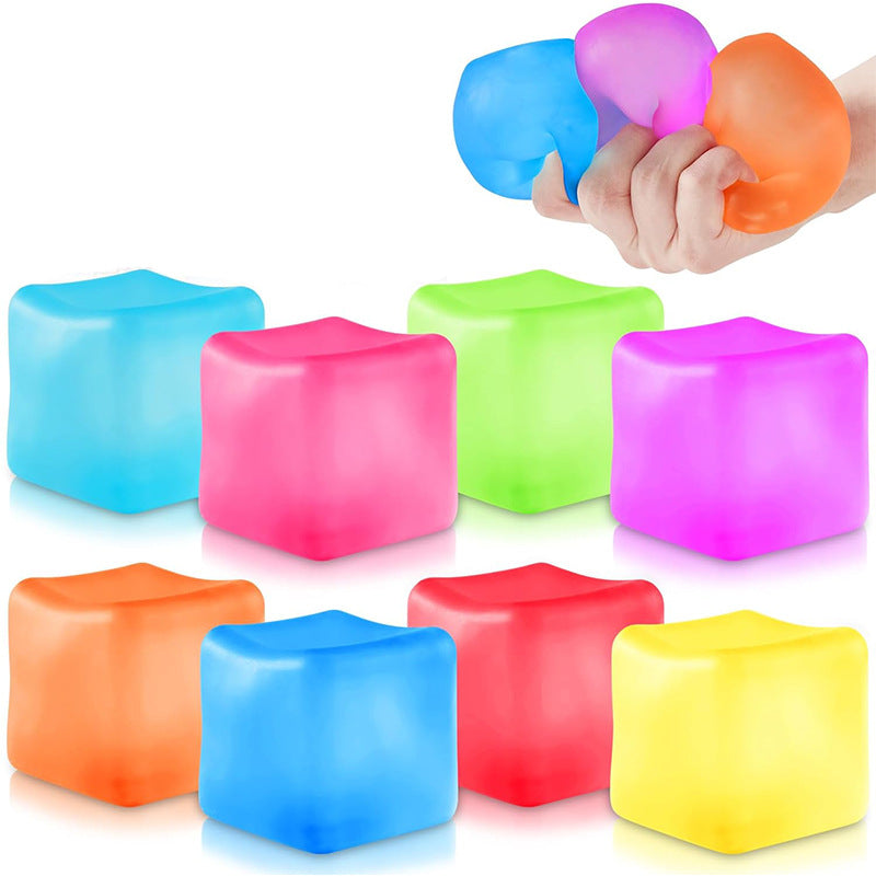 2PCS-Water cube maltose pinch decompression toy vent ball ice cube maltose pinch boy and girl adult toy